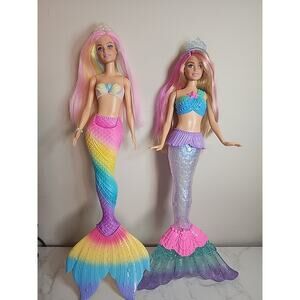barbie mermaid doll lot One Ligths Up